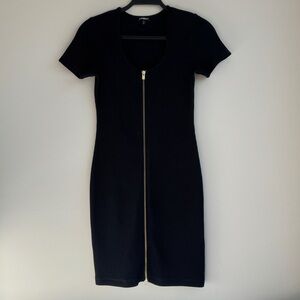 Express Black Short Sleeve Bodycon Dress